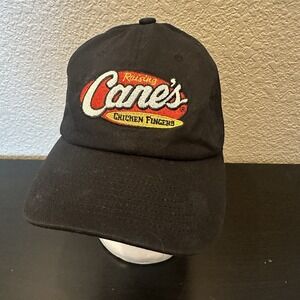 Raising Canes Hat Cap Black Work Wear Strap Back Baseball Mens Adjustable